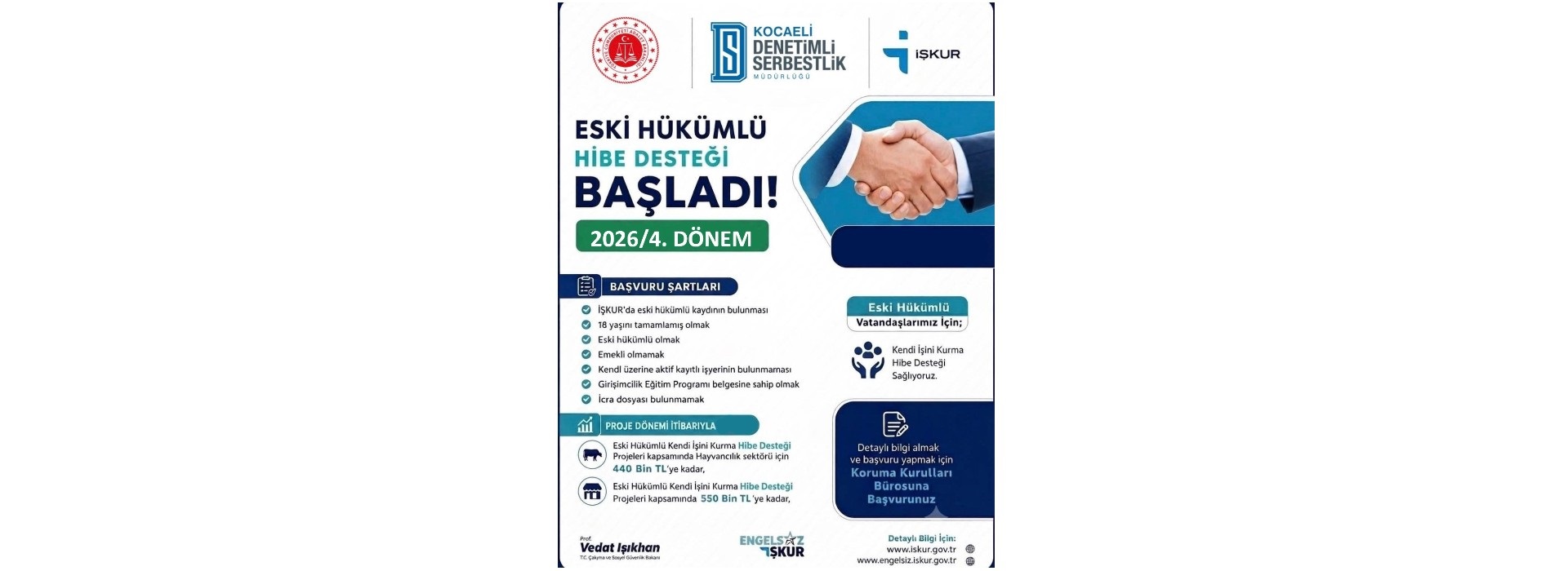 ESKİ HÜKÜMLÜ HİBE DESTEĞİ