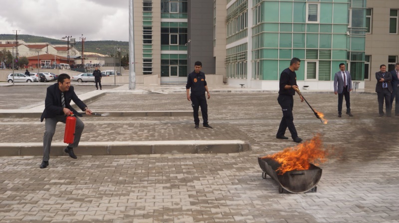 Yangın eğitimi ve tatbikatı 