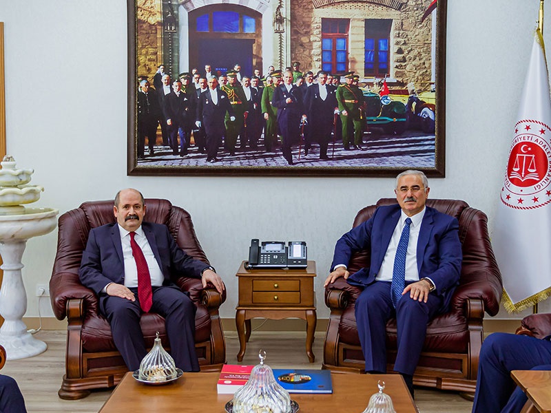 Yargıtay Başkanı Sayın Mehmet AKARCA, Yargıtay Cumhuriyet Başsavcısı Sayın Bekir ŞAHİN  ve  Beraberindeki Heyetin Mahkememize Ziyareti 