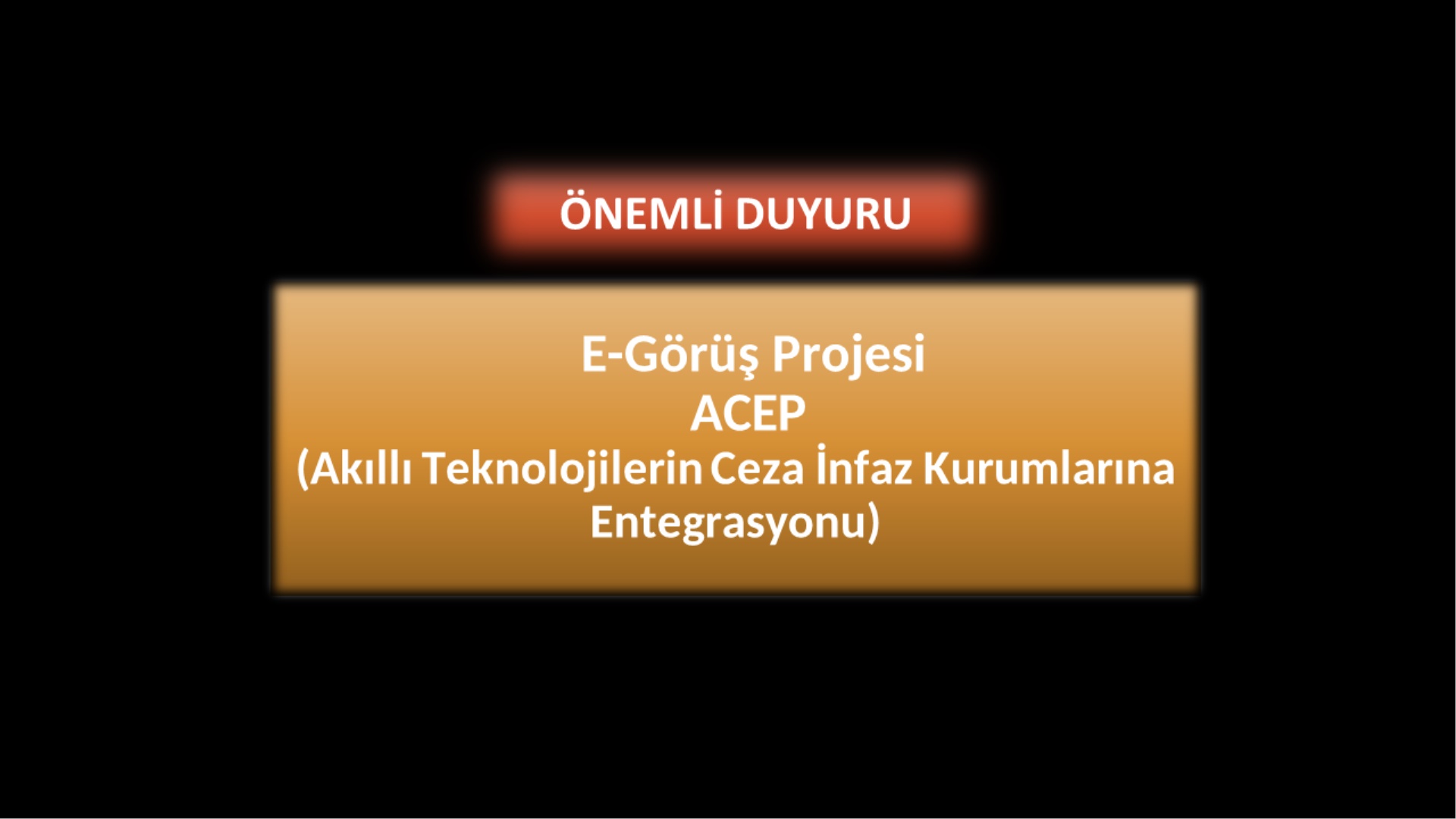 ACEP, E-Görüş Projesi Hakkında Önemli Duyuru