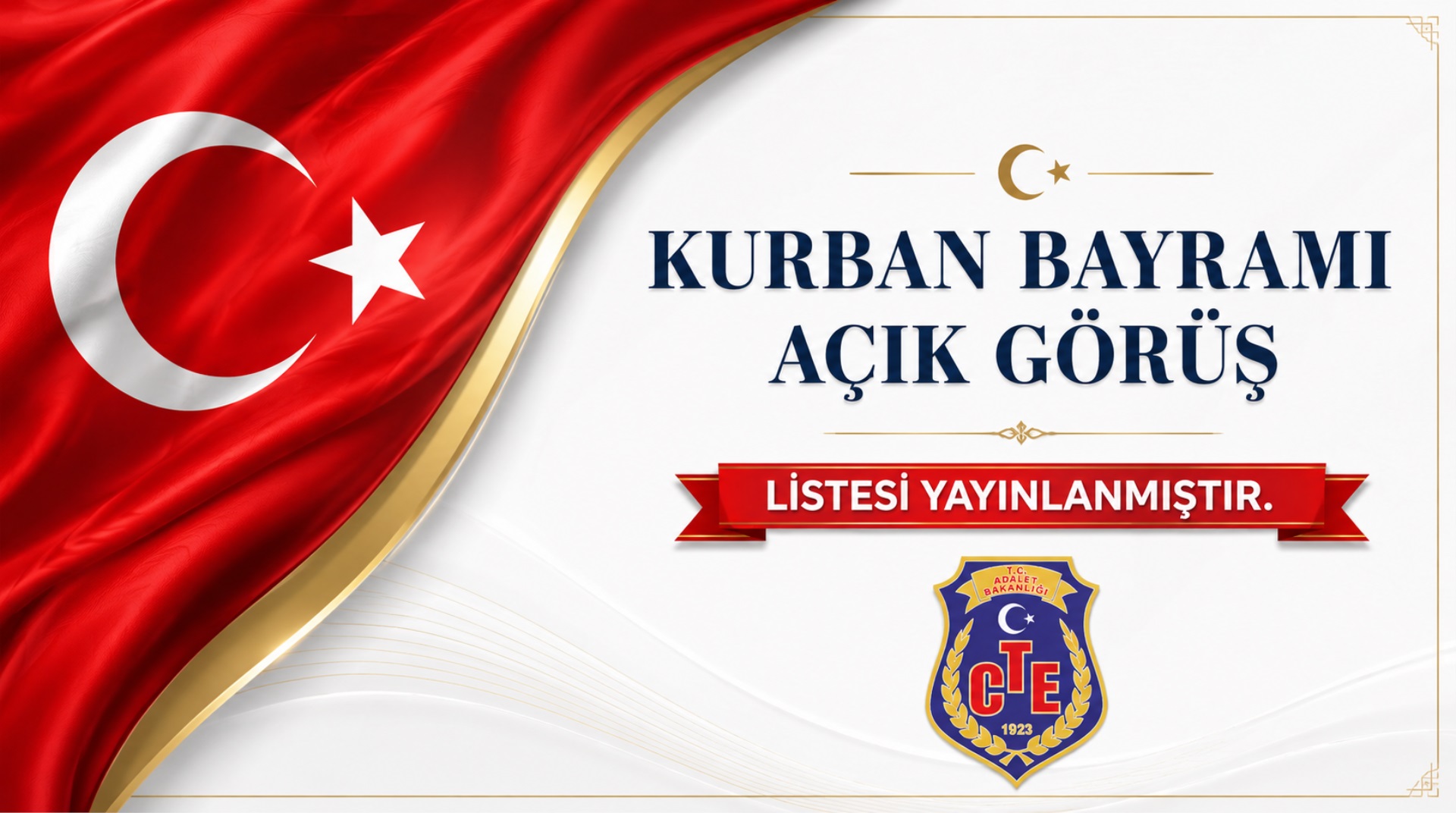 KURBAN BAYRAMI AÇIK GÖRÜŞ LİSTESİ YAYINLANMIŞTIR