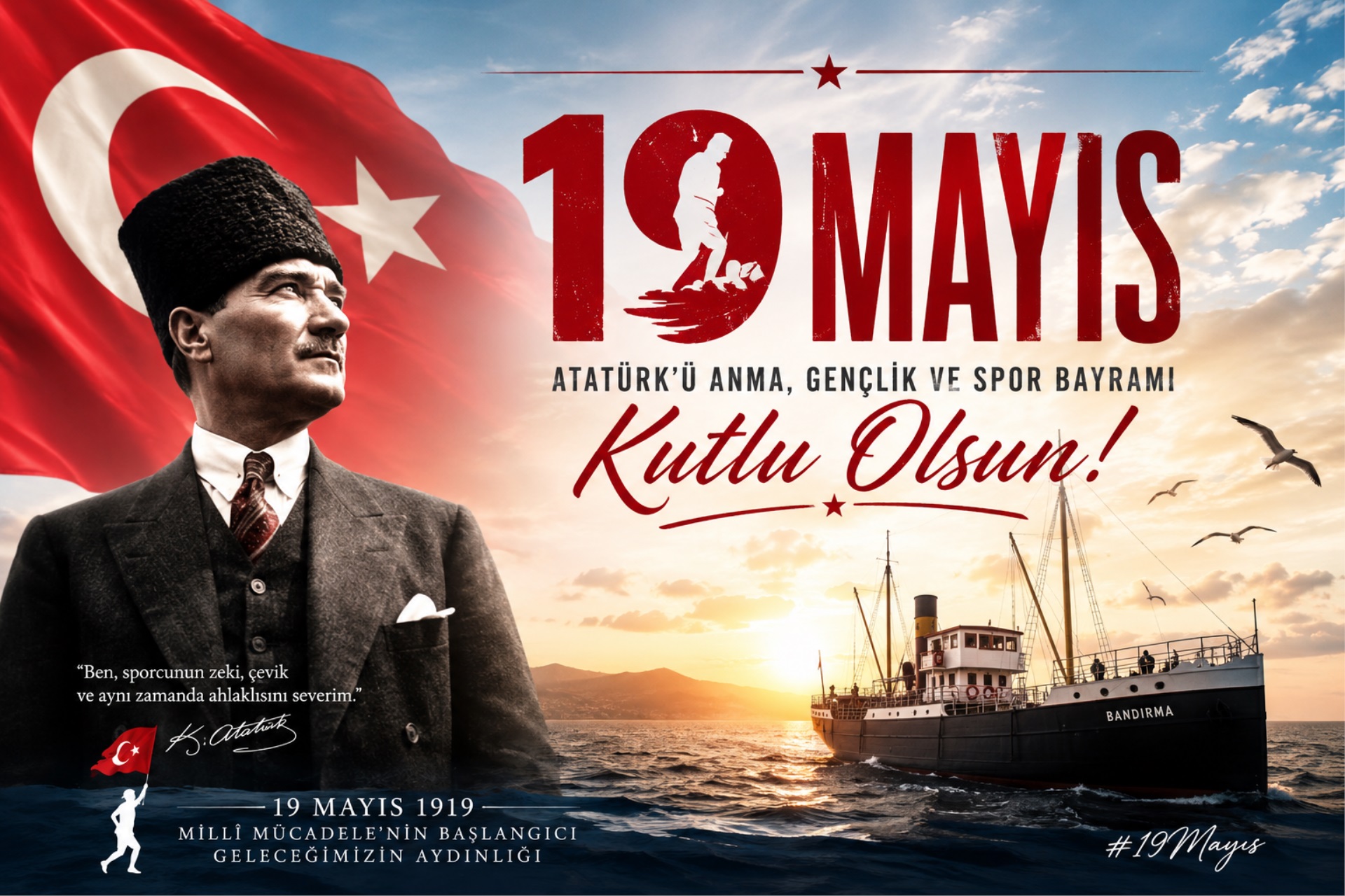 19 Mayıs Atatürk’ü Anma, Gençlik ve Spor Bayramı Coşkuyla Kutlandı