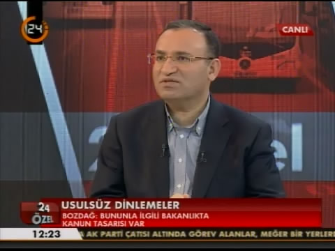 Adalet Bakanı Bekir BOZDAĞ Kanal 24'de soruları yanıtlıyor.