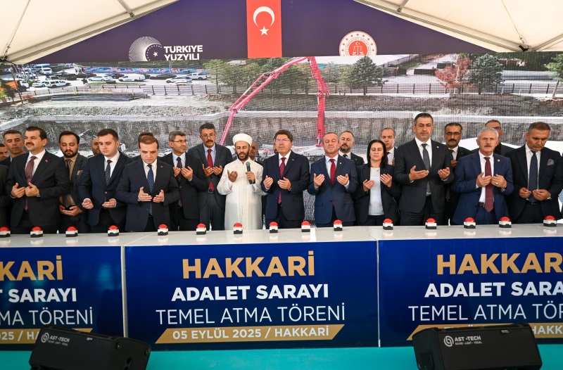ADALET BAKANI YILMAZ TUNÇ, HAKKARİ ADALET SARAYI TEMEL ATMA TÖRENİ'NE KATILDI