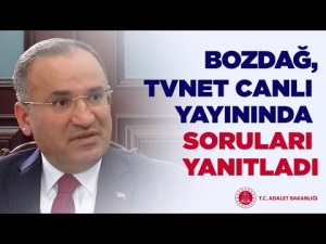 Adalet Bakanı Bekir Bozdağ TVNET canlı yayınında soruları yanıtladı.
