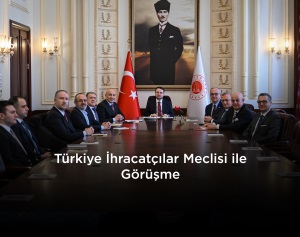 TÜRKİYE İHRACATÇILAR MECLİSİ BAŞKANI MUSTAFA GÜLTEPE VE BERABERİNDEKİ HEYET