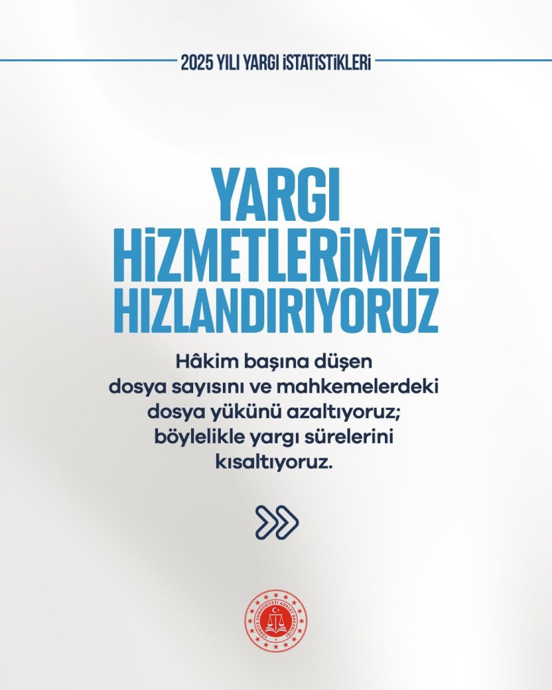 2025 YILI ADALET İSTATİSLİKLERİ YAYIMLANDI