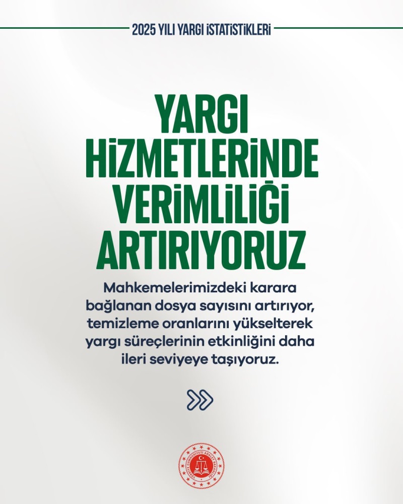YARGI HİZMETLERİNDE VERİMLİLİĞİ ARTTIRIYORUZ