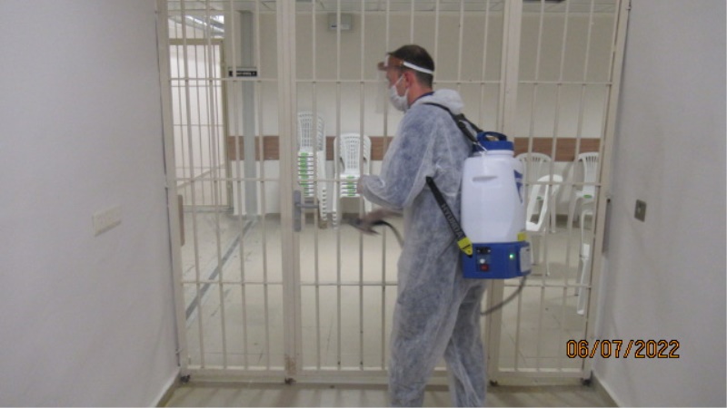 Sincan 2 nolu Yüksek Güvenlikli Ceza İnfaz Kurumunda Corona Virüsüne Karşı İlaçlama