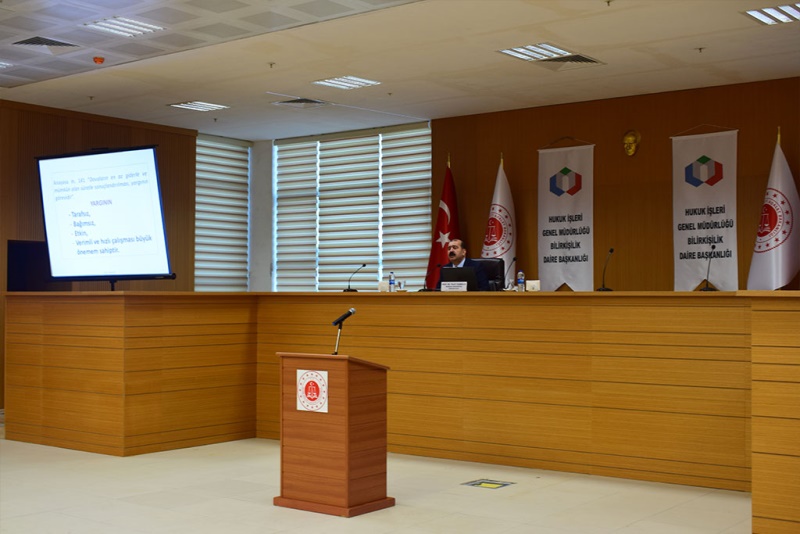 İzmir Bölge Adliye Mahkemesi Daire Başkanlığı ve Üyelerine yönelik eğitim düzenlenmiştir.