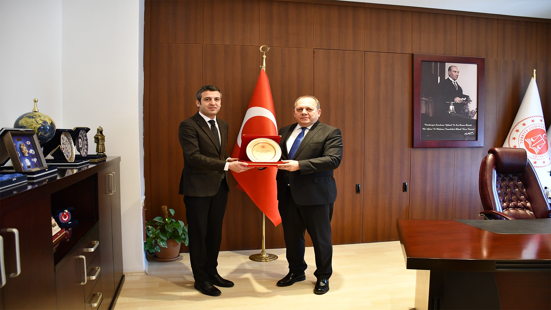 Yargıtay Başkanı Sayın Ömer KERKEZ  Cumhuriyet Başsavcımız Harun KARAHAN'ı Ziyaret Etti.