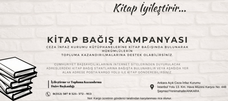 "Kitap İyileştirir" Kitap Bağış Kampanyasına Destek Ol