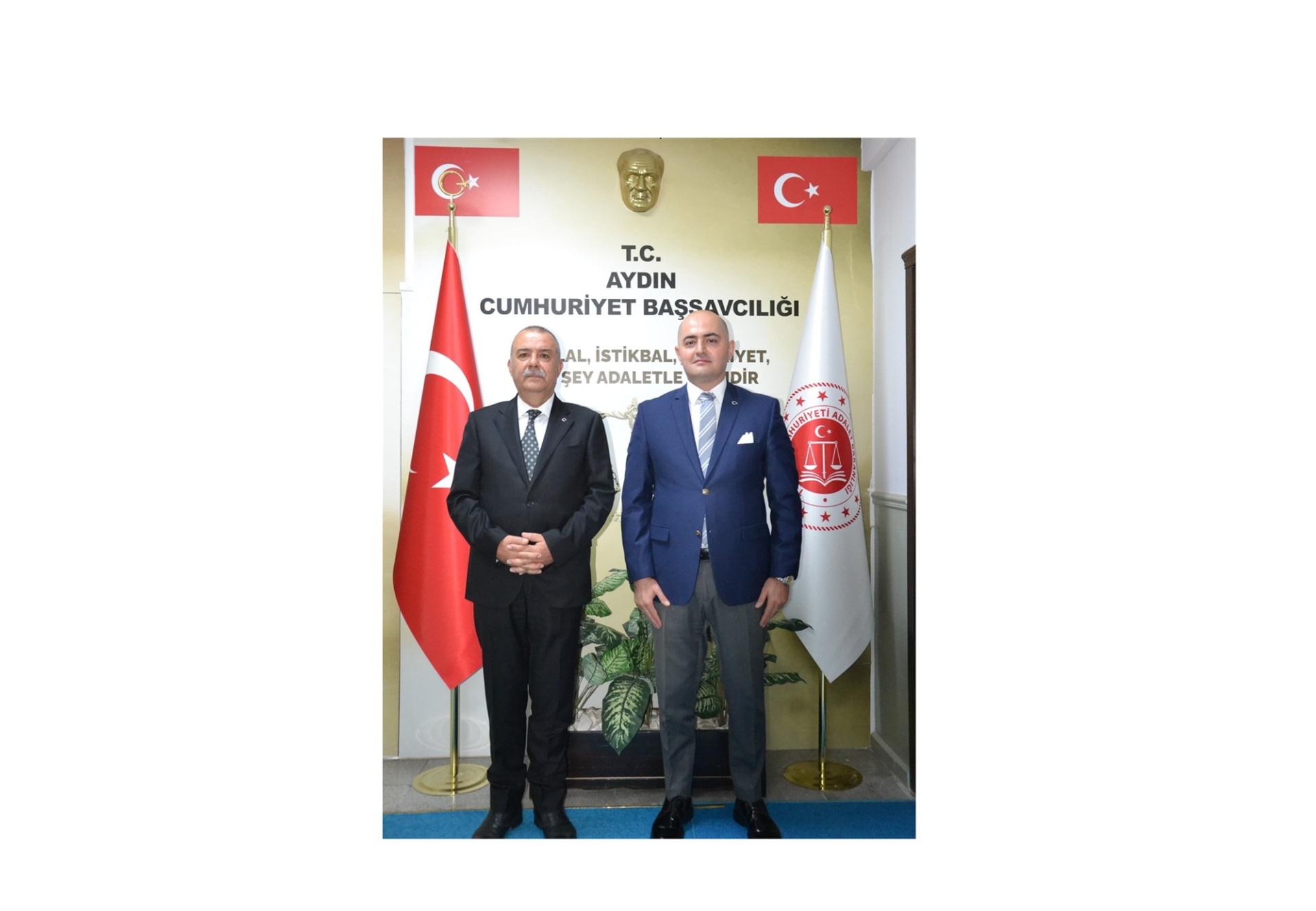 İzmir Bölge Adliye Mahkemesi Cumhuriyet Başsavcısı Muvaffak MEŞE'nin, Aydın Cumhuriyet Başsavcısı Uygur Kaan ARISOY'u Ziyareti