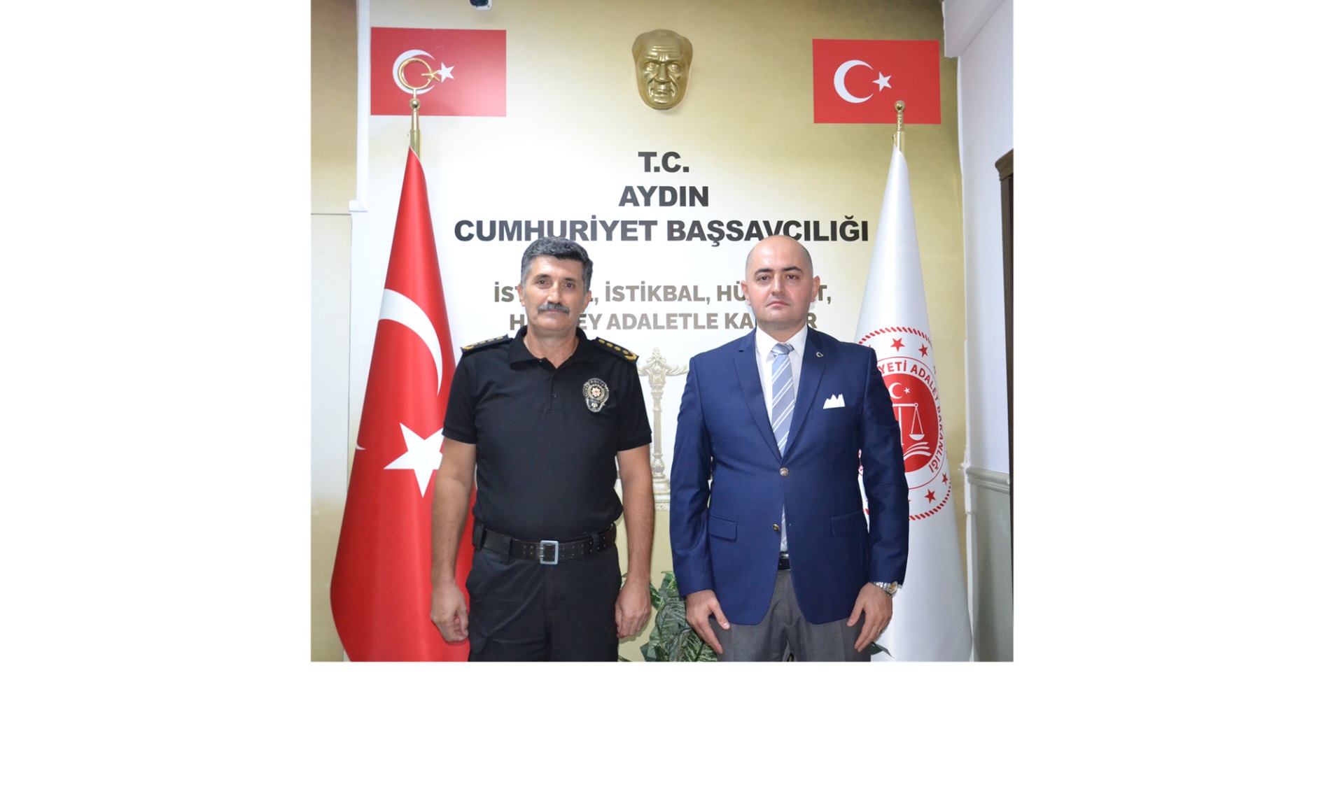 Polis Meslek Yüksekokulu Müdürü Hakan DEMİR'in, Aydın Cumhuriyet Başsavcısı Uygur Kaan ARISOY'u Ziyareti