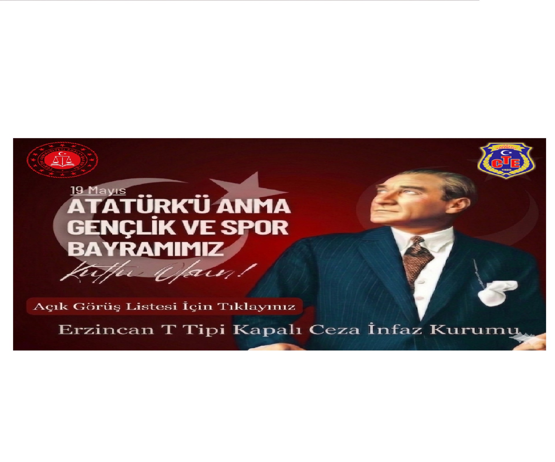 19 Mayıs Atatürk' ü Anma Gençlik ve Spor Bayramı Açık Görüş Listesi