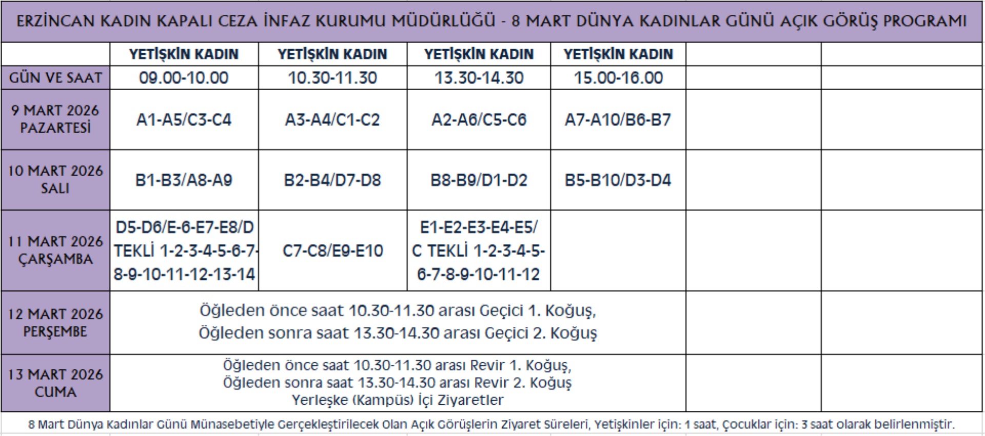 8 MART DÜNYA KADINLAR GÜNÜ AÇIK GÖRÜŞ PROGRAMI