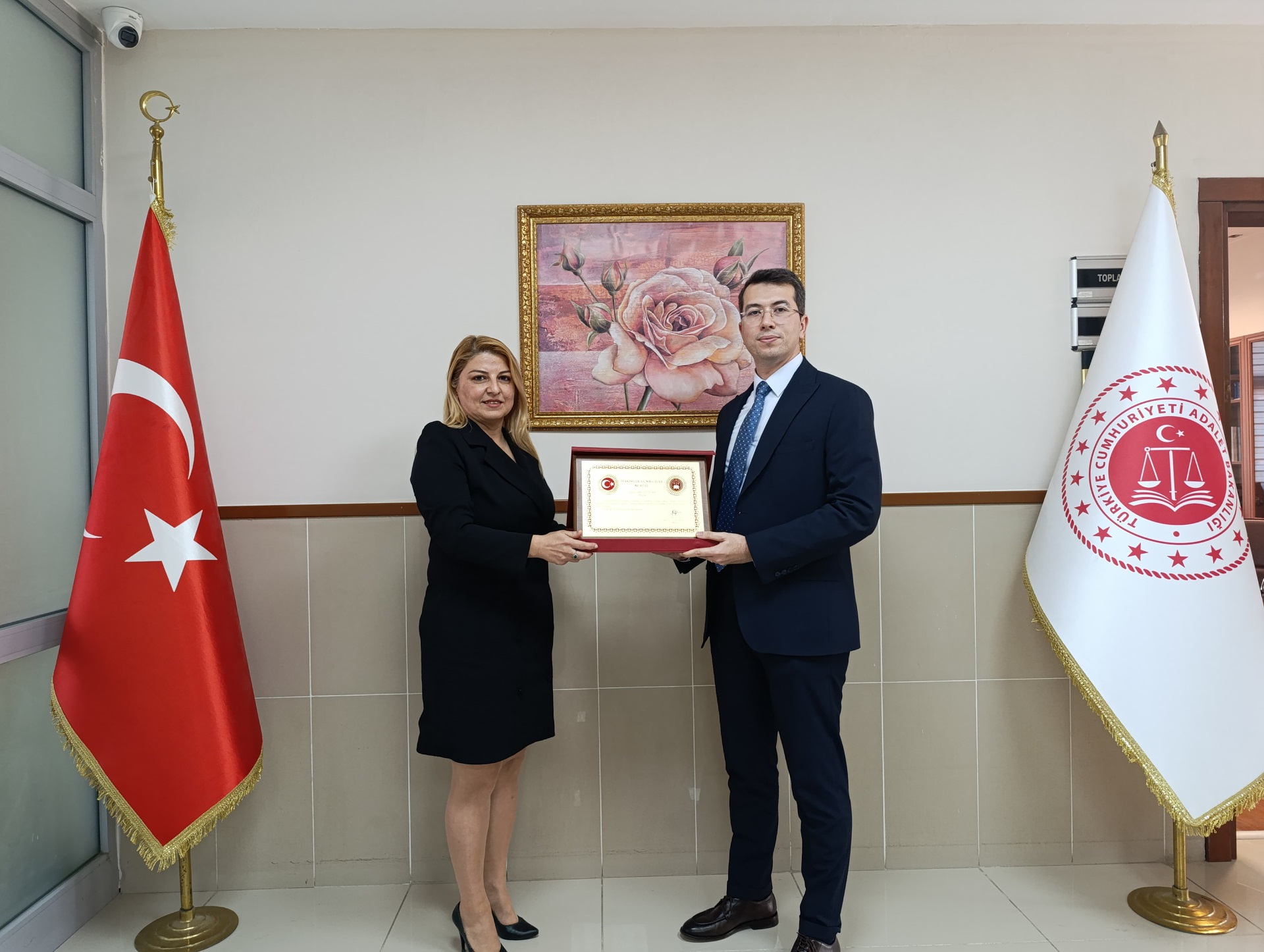 Birinci Sınıfa Ayrılan Hakim Canan Öztürk'ün Plaket Töreni