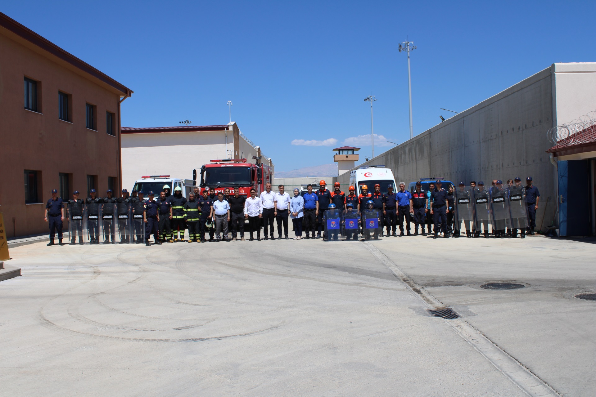 Ceza İnfaz Kurumunda Yangın Tatbikatı Gerçekleştirildi