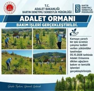 Adalet Ormanı Bakım ve Temizlik İşleri Gerçekleştirildi