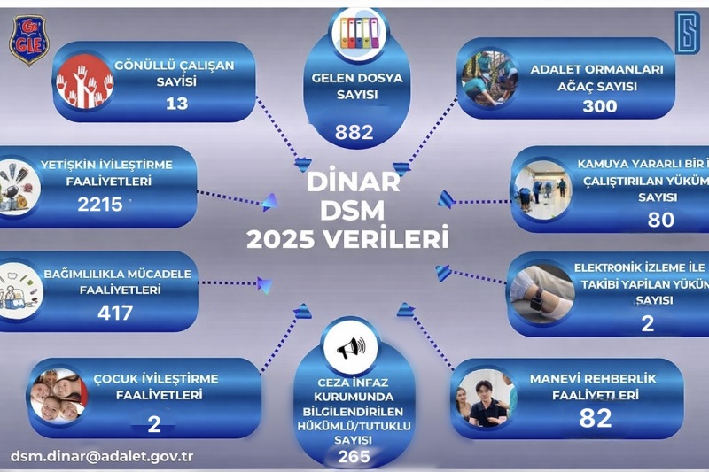 2025 YILI DİNAR DENETİMLİ SERBESTLİK  MÜDÜRLÜĞÜ  VERİLERİ