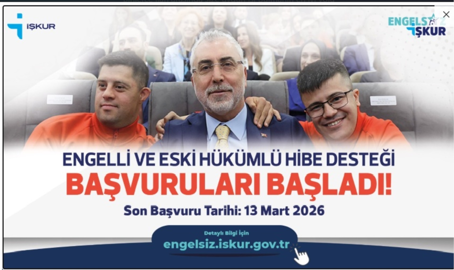 2026/2.Dönemi Engelli ve Eski Yükümlü Proje Başvuruları Başladı SON BAŞVURU TARİHİ 13.03.2026