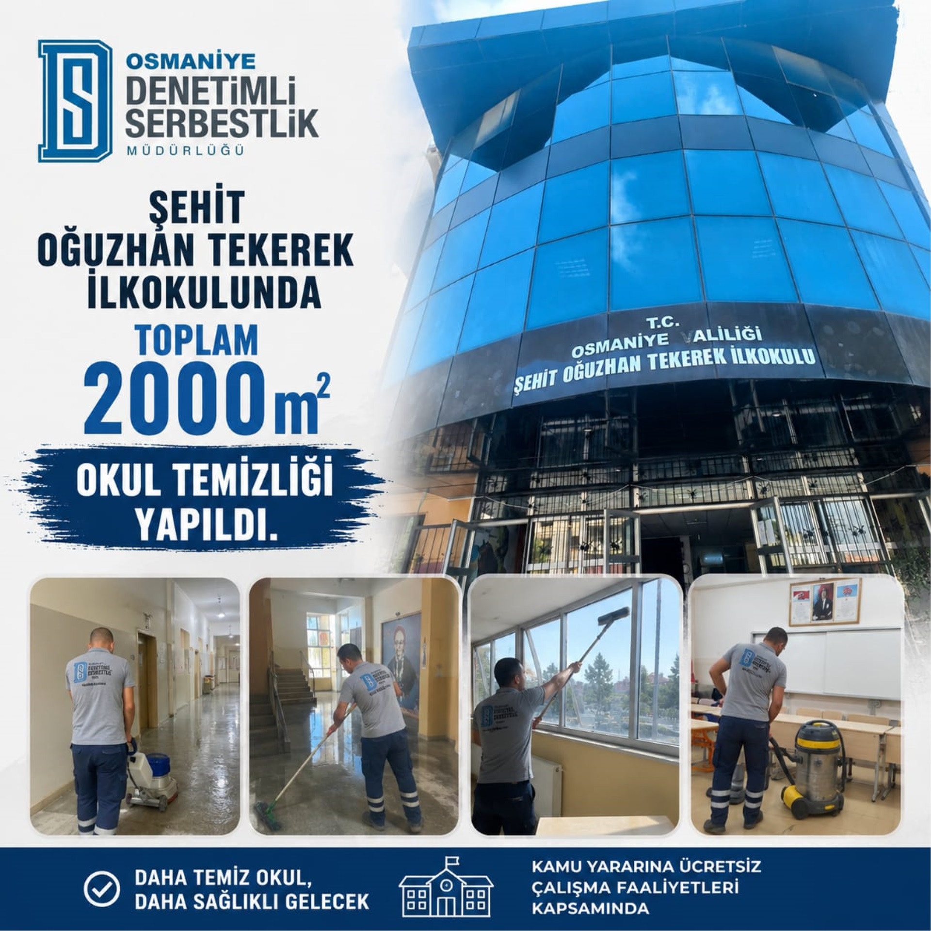  ŞEHİT OĞUZHAN TEKEREK İLKOKULUNDA TEMİZLİK ÇALIŞMALARI TAMAMLANDI.