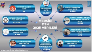 Mersin Denetimli Serbestlik Müdürlüğü 2025 Yılı verileri.
