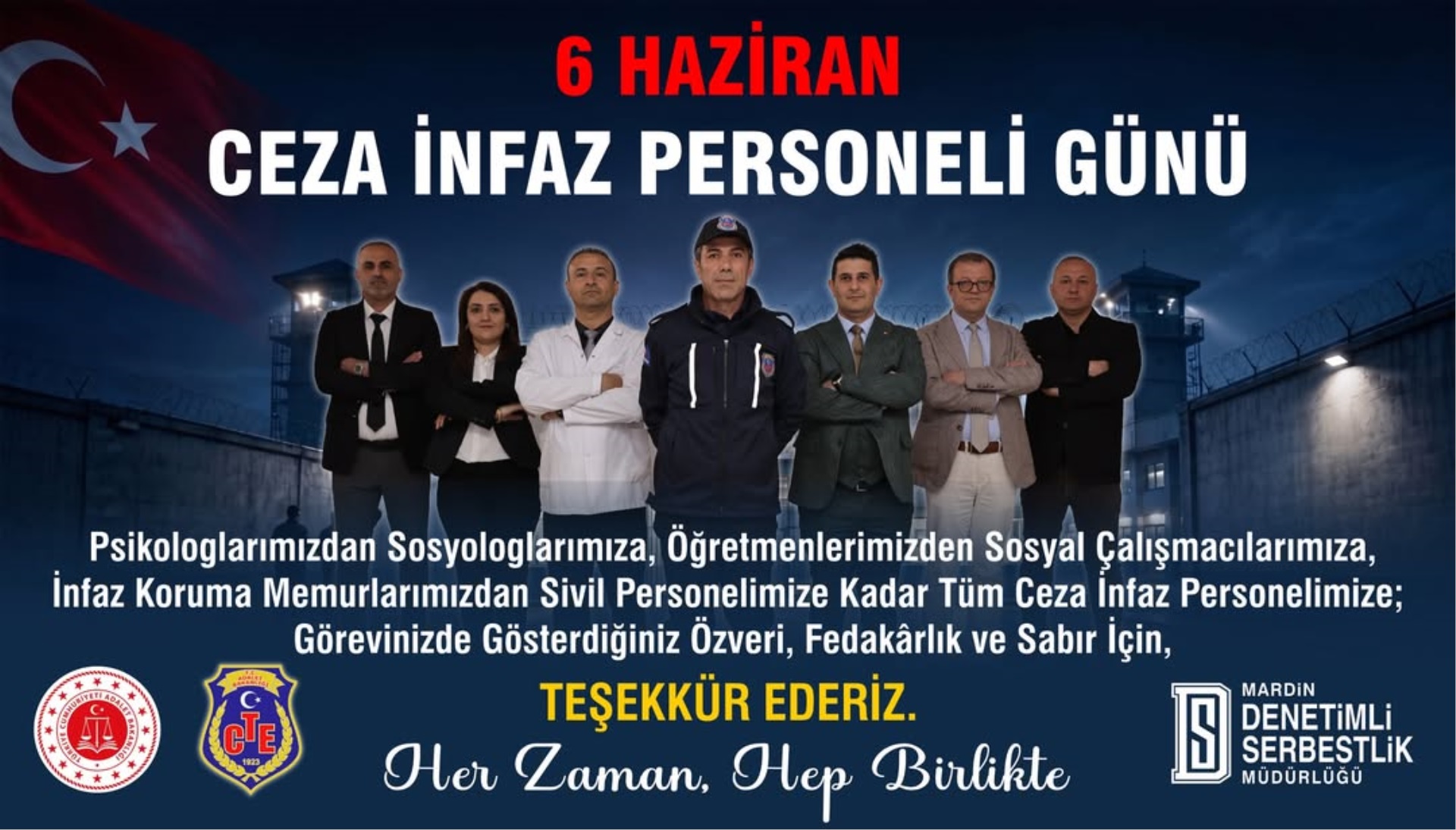 6 Haziran Ceza İnfaz Personeli Günü kapsamında Haızrlanan Görselimiz Şehir Genelindeki  Billboardlarda Yerini Aldı