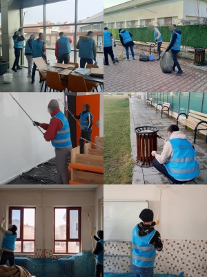 Akıncılar Ahmet Haşhaş Ortaokulu Boya Uygulaması