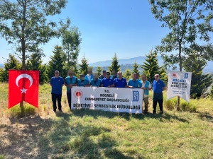 KOCAELİ'DE  ADALET ORMANINDA  FİDAN BAKIMI  YAPILDI