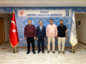 Kocaeli Büyükşehir Belediyesi Sağlık İşleri Şube Müdürü Sezer Ceyhan, Ketenciler Tazelenme Merkezi Şefi Enes Kartal ve Birim Sorumlusu Kerem Coşkun, Kocaeli Denetimli Serbestlik Müdürlüğünü ziyaret etti